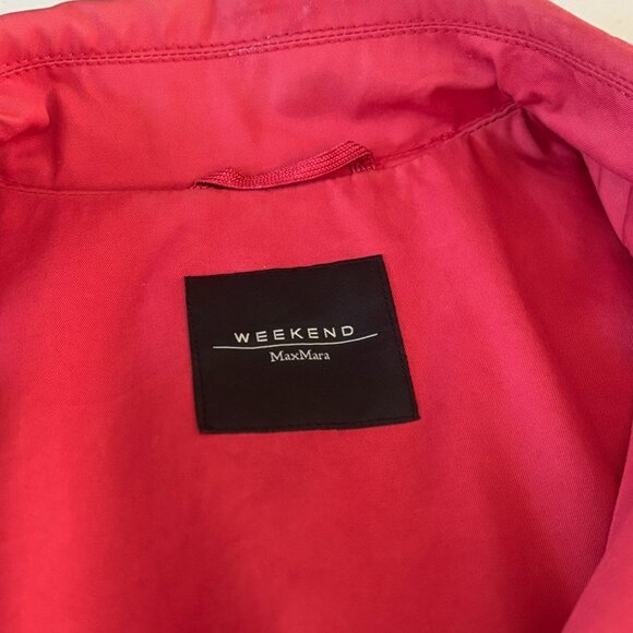 Weekend Max Mara Red Trenchcoat Sz 10 - Picture 7 of 7